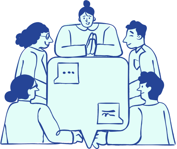 Illustration d'une réunion d'entreprise